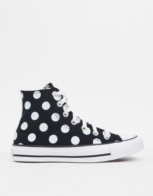 spotty converse trainers