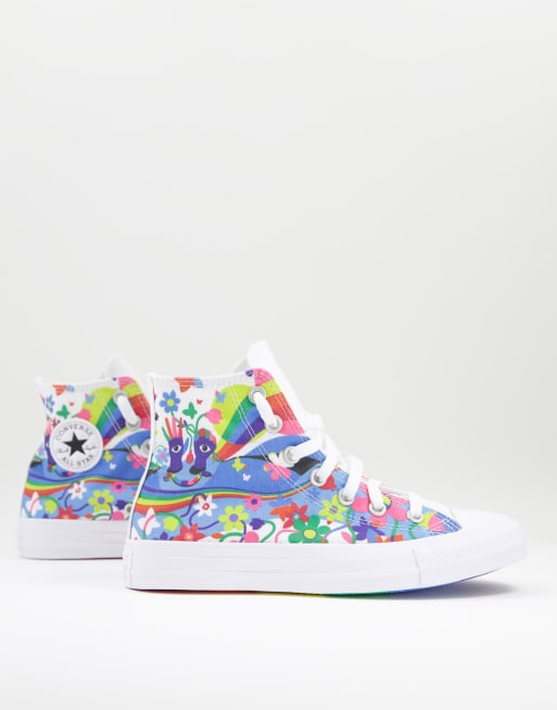 Converse haute multicolore best sale
