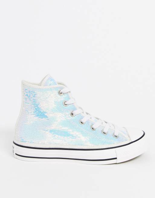 Silver sequin hotsell converse womens