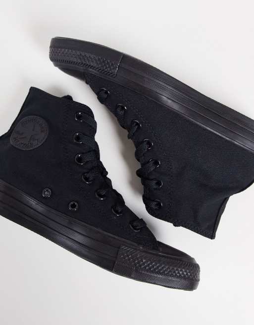 Converse - Chuck Taylor Hi - Sneakers alte nere monocromatiche , 3 di 4