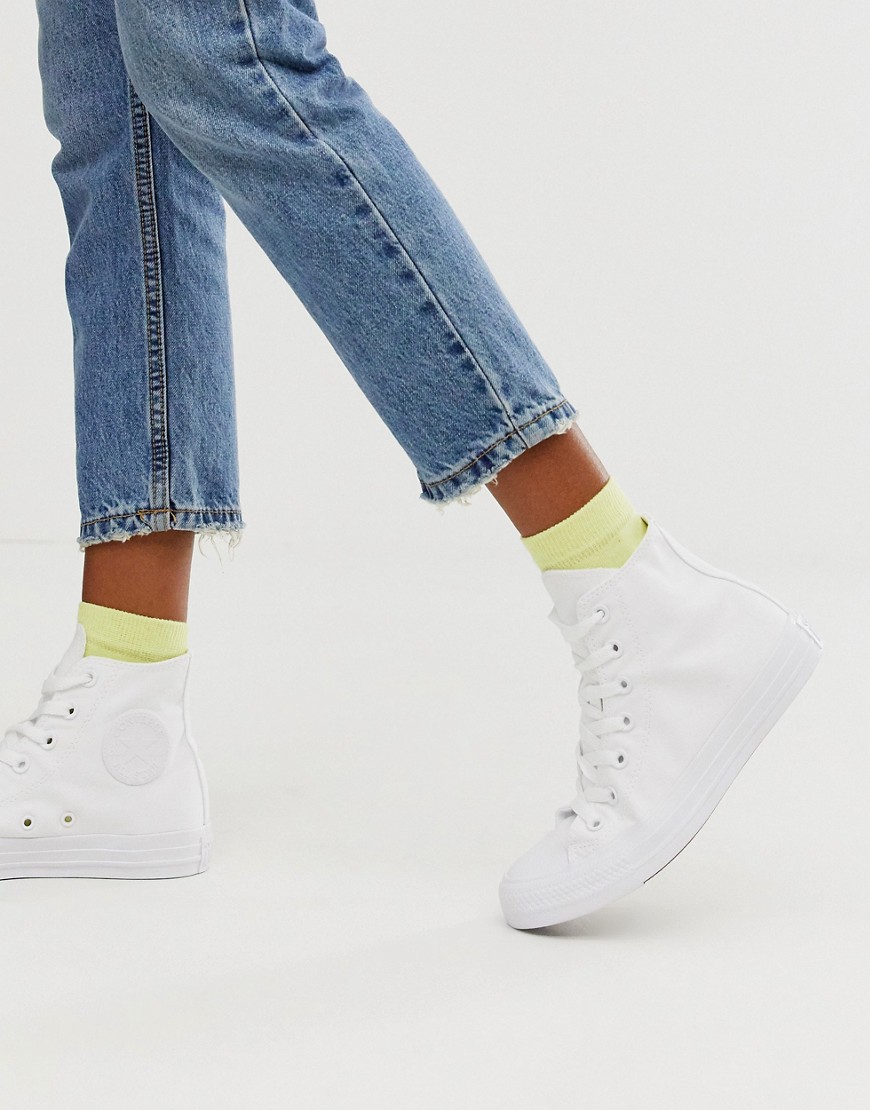 Converse Chuck Taylor hi sneakers in triple white