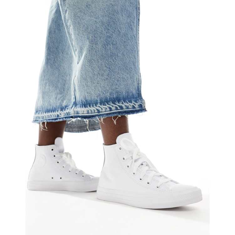 White shop converse jeans