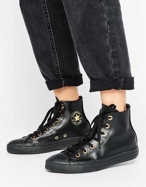 Asos black high top on sale converse