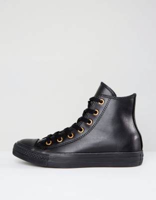 black converse with rose gold eyelets