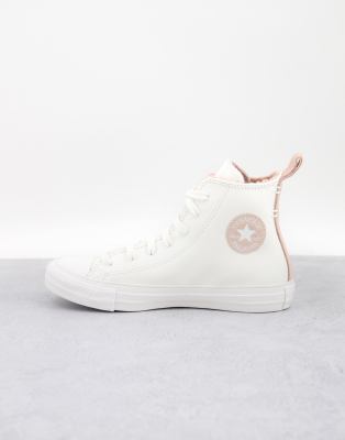 Converse white chuck 7 hi leather voltage on sale trainers