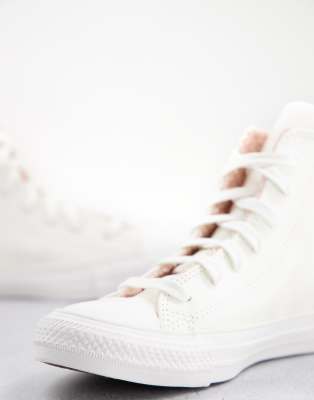 off white leather converse