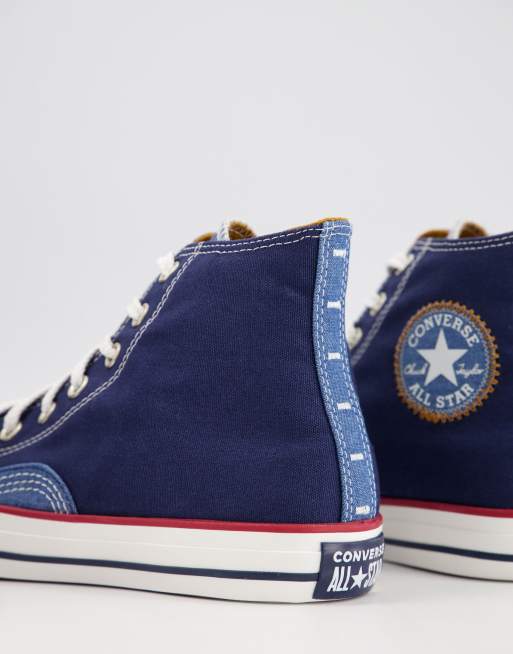 Converse Chuck Taylor Hi Trainers In Denim | vlr.eng.br