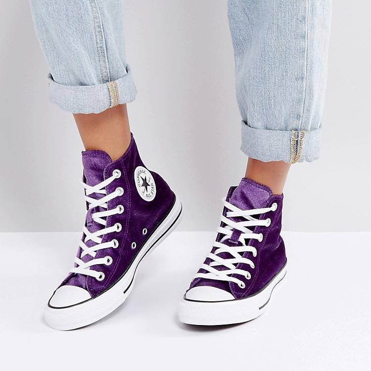 Paloma formación Dolor Converse Chuck Taylor High Sneakers In Purple Velvet | ASOS