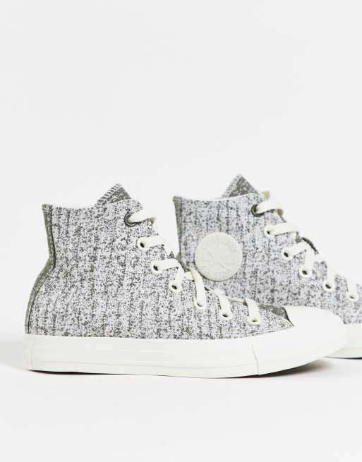 Converse Chuck Taylor - Hoge sneakers met textuur in grijs