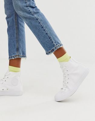 Converse – Chuck Taylor – Hohe Sneaker in Triple-Weiß