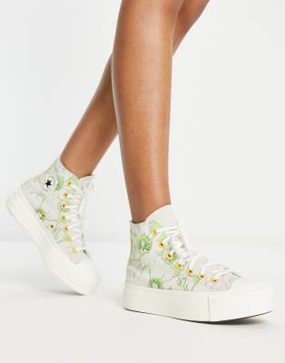 asos white platform converse