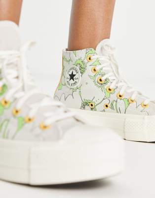 converse floral trainers
