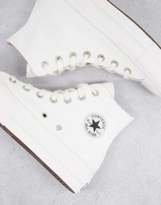 Converse Chuck Taylor Lift Baskets motif fleuri Blanc ASOS