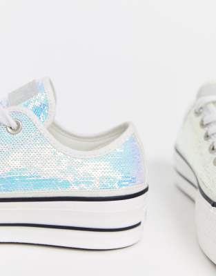 converse plateforme sequin