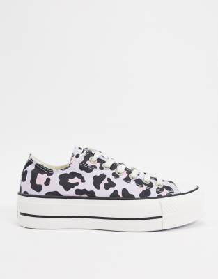 converse plateforme leopard
