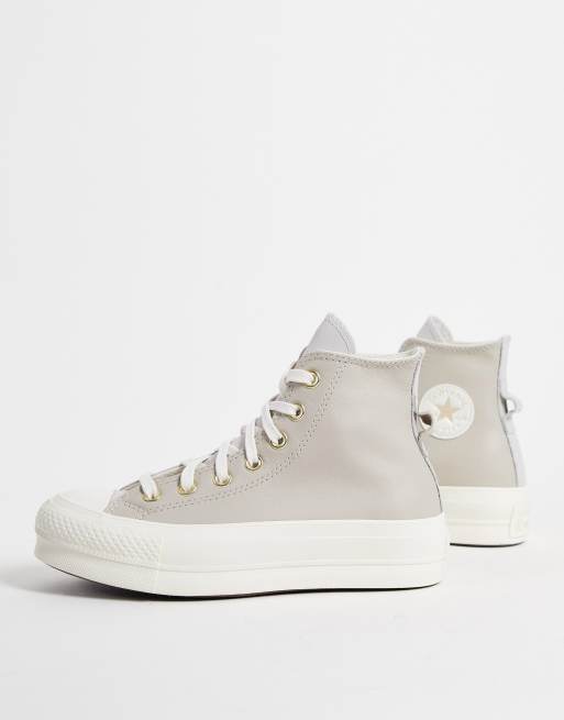 Converse haute en cuir hot sale