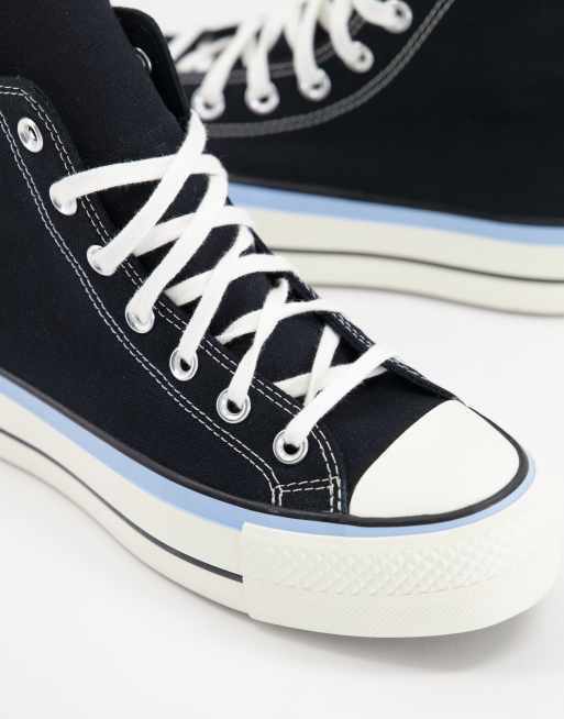 Converse plateforme noir montante hot sale