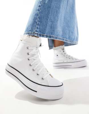 Converse - Chuck Taylor Lift - Baskets montantes à plateforme - Blanc