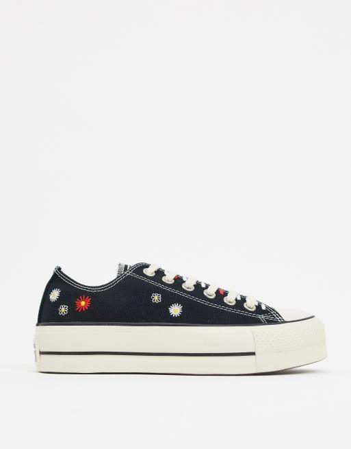 Converse Chuck Taylor Lift Baskets plateformes fleurs