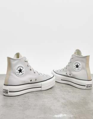 converse plateforme rose pale