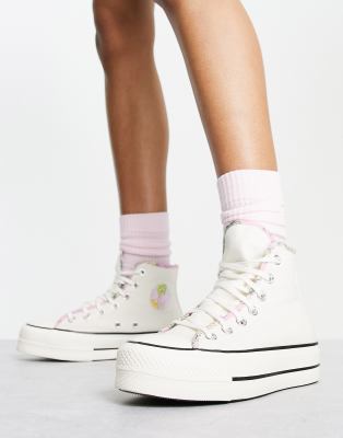 asos white platform converse