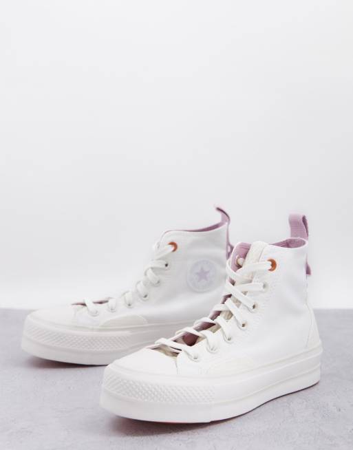 Converse Chuck Taylor Lift Hi future utility comfort trainers in off white