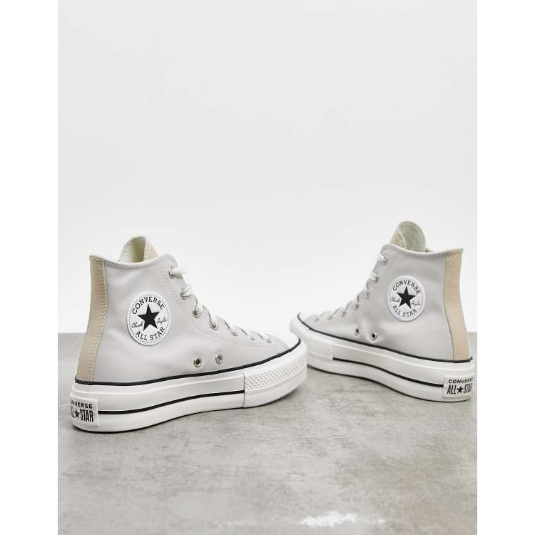 Converse Chuck Taylor Lift hi platform sneakers in off white and