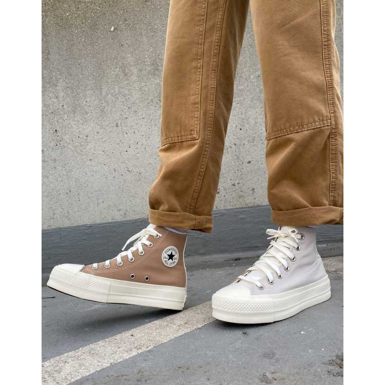 Nude high sale top converse