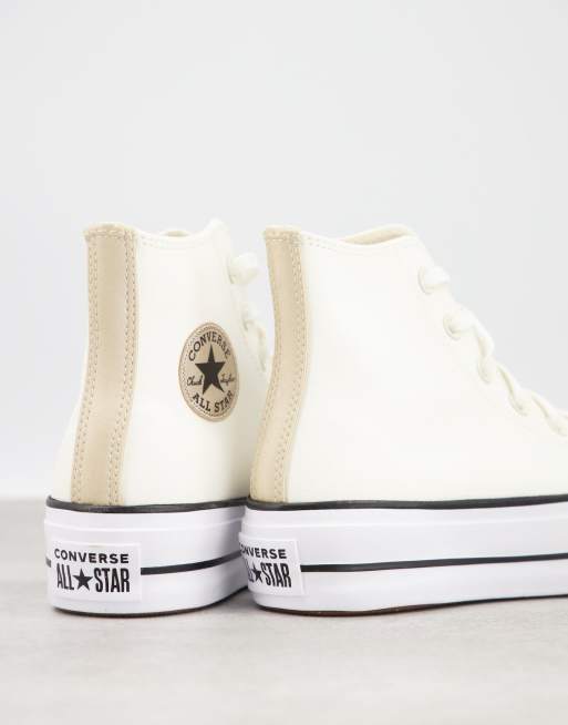Converse - Chuck Taylor Lift Hi - Sneakers alte bianco sporco con suola platform, 3 di 4