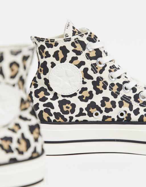Converse Chuck Taylor - Lift - Hoge sneakers met luipaardprint, 2 van 4