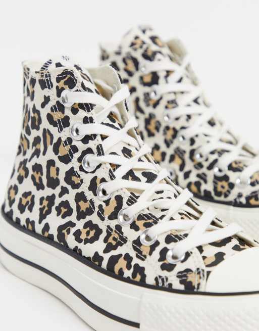 Converse Chuck Taylor - Lift - Hoge sneakers met luipaardprint, 3 van 4