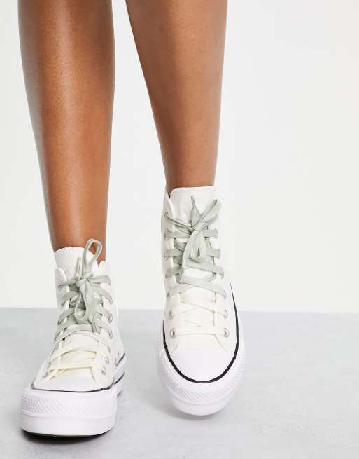 Converse Chuck Taylor Lift Hoge sneakers met veters met kleurverloop in cr me