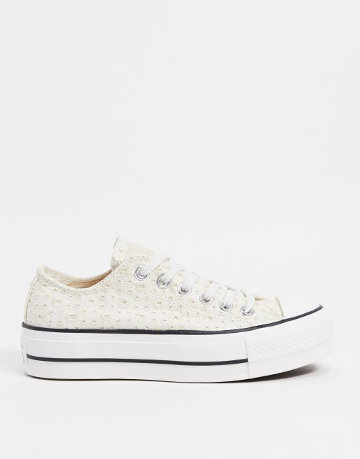 Converse blanche broderie anglaise online