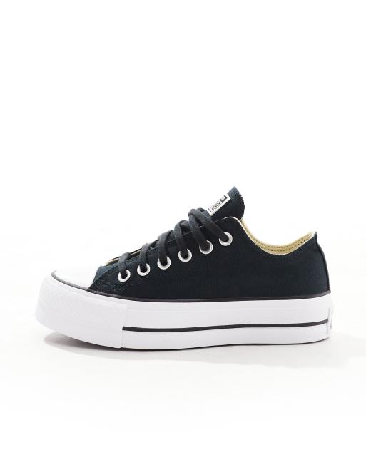 Converse Chuck Taylor Lift Ox Lift platform trainers in black BLACK