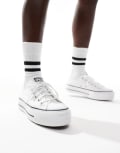 [Converse] Converse Chuck Taylor Lift Ox platform sneakers in white 36 WHITE