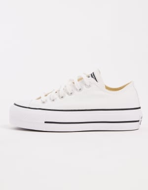 Converse Chuck Taylor Lift Ox platform trainers in white