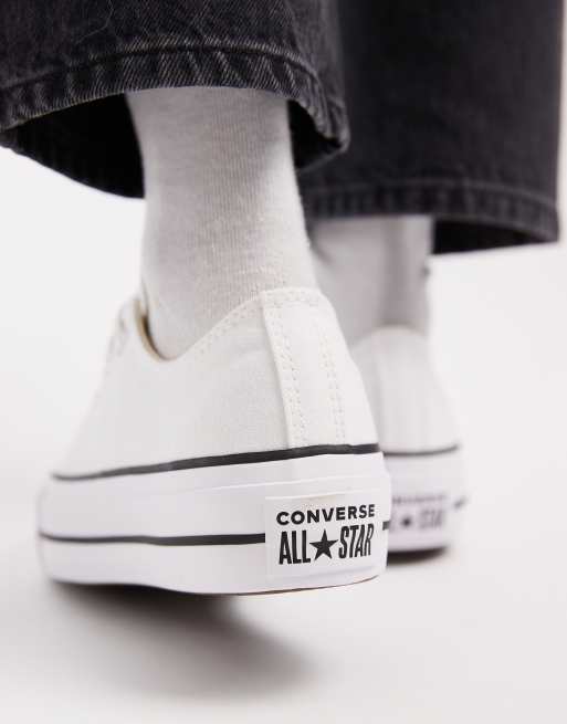 Converse Chuck Taylor - Lift Ox - Sneakers met plateauzool in wit , 4 van 5