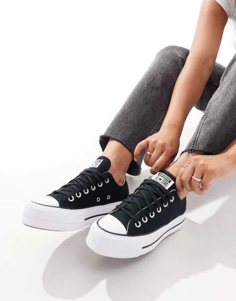 Converse Chuck Taylor - Lift Ox - Sneakers met plateauzool in zwart - view 1