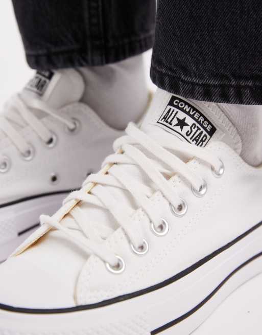 Converse – Chuck Taylor Lift Ox – Vita sneakers med platåsula , 5 av 5
