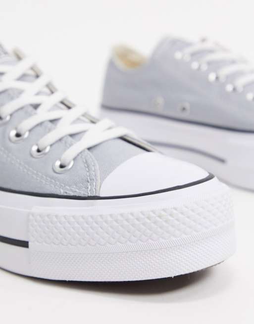 Converse de plataforma grises new arrivals