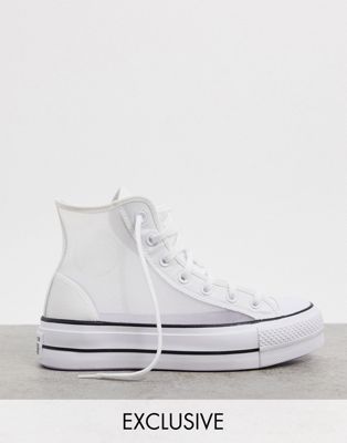 white mesh converse shoes