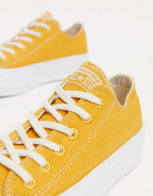 yellow platform trainers