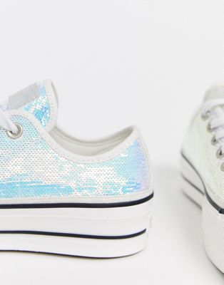 converse silver glitter sneakers