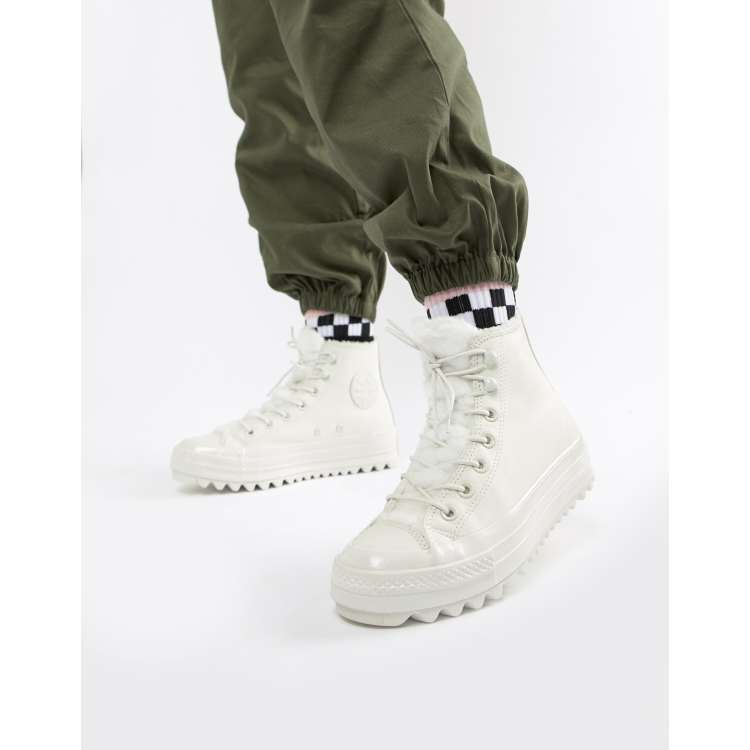 Converse lift ripple outlet high top white