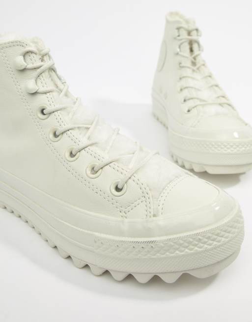 Converse lift cheap ripple high cream