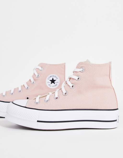 Converse – Chuck Taylor Lift – Rosa sneakers med platåsula och höga skaft