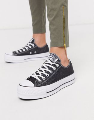 Converse - Chuck Taylor Lift - Sneakers con glitter luccicanti e plateau |  ASOS