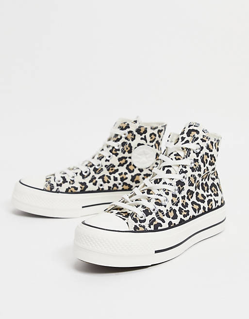Converse Chuck Taylor Lift sneakers in leopard | ASOS