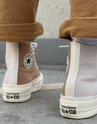converse shearling platform