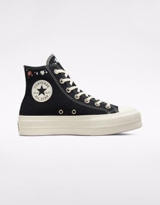 Converse plateforme best sale noire coeur